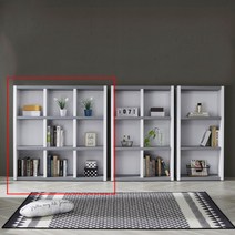 [데코라인] 알리 1200 3단 책장, 색상:화이트