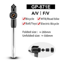 자전거펌프 120PSI 미니 휴대용 자전거 펌프 알루미늄 합금 사이클링 슈레이더 밸브 MTB 산악 액세서리, 01 GP-871E Silver