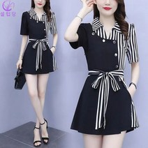 셀럽당 여성용 반정장 세트 투피스 여름 정장 반팔 반바지 투피스