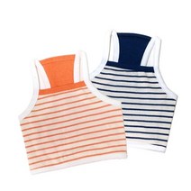 애견외출복 애견의류 블링독 심플한 스트라이프 나시탑 티셔츠 silkworm*3853757tv, 네이비_L