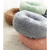 강아지 고양이 마약 도넛방석 긴털 장모 보들감촉 소프트 반려견 반려묘 애견 마약방석 쿠션대형방석 7color, 그레이