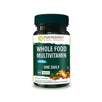 멀티비타민 Pure Nutrition Whole Food Multivitamin for Men 1500mg. All Natural Plant Based Mens MULTIVITAM