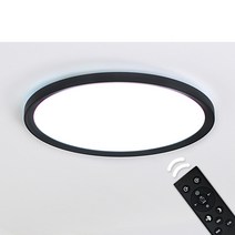 LED방등 스마트 엣지원형 리모컨방등 50W, 블랙