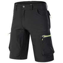 Outto 남성용 산악 자전거 반바지 로드 사이클링 루즈 캐주얼 MTB 의류 (32-34 1809 블랙), 32-34, 1809 Black