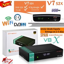 오리지널 V8X 위성 수신기 풀 HD 1080P h.265 GTMedia 내장 wifi 업그레이드 GTmedia V8 nova v9 prime no app, v7 s2x 선물