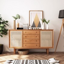 데스크퓨쳐 라탄그릇장 카페 수납장 빈티지 장식장 홈카페 찬장 그릇장 원목 주방 홈카페장 원목그릇장 찻장 주방그릇장 미니찬장 커피장 빈티지그릇장 컵진열장 미니그릇장 컵장식장 옛날찬장, 120x40x80 체리색