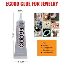 50ML EGOOO 투명 접착제 보석 패브릭 천 진주 보물 다이아몬드 크리스탈 특수 DIY 다목적 E6000 업그레이드, 01 Zhanlida EGOOO 50ML