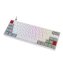 빈 키캡 교체 EPOMAKER-SK64 64 키 핫 스왑 가능 기계식 키보드 RGB 백라이트 PBT 캡 화살표 IP6X Win/Mac, 한개옵션2, 05 Grey White, 03 Optical Brown