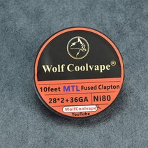 MTL 융합 Clapton 저항 10 피트 NI80/A1/SS316L 히팅 와이어 mtl RDA RTA RBA 용 사전 제작 코일, 02 B