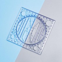 회전 원형자 드로잉 눈금 패턴도형 그리기 측정 문구용 방안자 실험 학습 재단 학용품