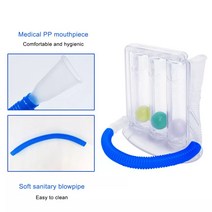 폐활량 운동 호흡 늘리기 호흡 훈련 중요한 용량 측정기 폐 기능 운동 재활 장치, 한개옵션0
