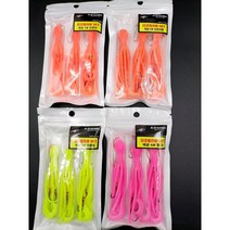 연피싱 참돔 타코웜라바 셋트 꼴뚜기 타코웜 훅셋트 1봉에 3개입, 5#수박