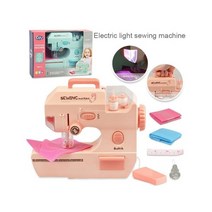 가정용 미니 미싱 재봉틀 장난감 선물 작업 교육 인터랙티브 천 Needlew458427 L4, 1 pink toy S458427 L4