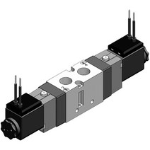 KCC 공압솔레노이드밸브(5포트) KS320D-24V(더블), 상세페이지 참조