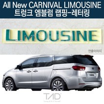 TaD 올뉴카니발리무진 트렁크엠블럼 랩핑 레터링 YP 데칼, 샤인실버(엠블럼미포함)