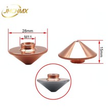 JHCHMX WSX Han's 레이저 노즐 Precitec 용 싱글/더블 레이어 직경 28mm H15 M11 구경 0.8-4.0mm P0591, 02 Single Layer_02 1.0mm