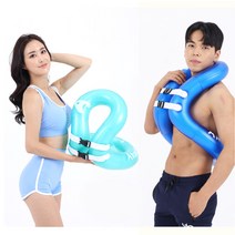 칸 스윔베스트 에어조끼 Air 25 50 80kg 공기튜브형 부력보조복 구명자켓, 민트