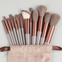 메이크업브러쉬 브러쉬세트 13/14Pcs 메이크업 브러쉬 세트 소프트 솜털 뷰티 화장품 파운데이션 파우더 블, 한개옵션1, 01 13pcs Brown Bag