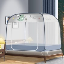 여름 사각 지붕 모기장 몽골 유르트 설치가 필요 없는 접이식 낙하 암호화 침대 캐노피, 01 01-single door_03 180x200cm