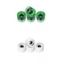 8 팩 Ronyme 78A 스케이트보드 바퀴는 70X51mm Longboard 부속을 대체합니다, PU, 화이트+그린