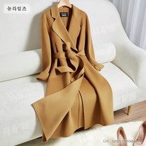 캐시미어코트 헤비 웨이트 겨울 여성 코트 느슨한 캐시미어 모직 양면 모직 코트 고급 롱