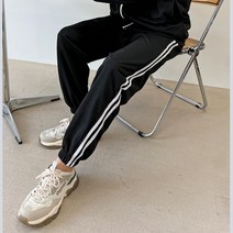 두줄 면스판 남자 가을 홈웨어 츄리닝 조거바지 중학생 남성용