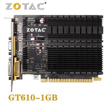 ZOTAC 비디오 카드 GeForce GT 610 1GB 64Bit GDDR3 그래픽 NVIDIA Original GT610 1GD3 DVI VGA PCI-E 용 GPU 맵 사용