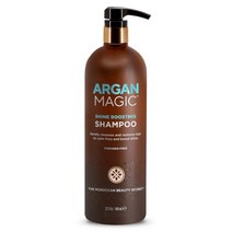 Argan Magic 샤인 부스팅 샴푸 머리카락을 부드럽게 클렌징 복원하여 곱슬머리를 진정시키고 광택을 향상시킵니다 | 미국산 파라벤 프리 크루얼티프리 1팩, 32 Fl Oz (Pack of 1)