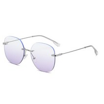 안경테 뿔테 안경 무테 트리밍 에지 선글라스 2022 shades ac lens metal leg 태양 남성 여성 운전 여행 안티 uv400