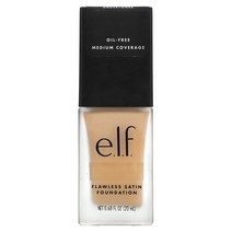 ELF Flawless Satin Foundation 오일 프리 천연 0.68 fl oz(20 ml), 20ml