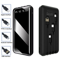 goodealses 보조베터리 900000mAh Type-C 휴대용 외장 배터리 LED 4, Black, For iphone 13/13 Pro/13 Pro Ma