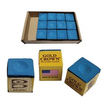 브런스윅 골드 크라운 당구초크 15p, 10개입, 블루