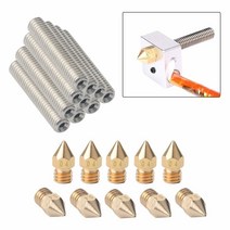 압출기 노즐 프린트 헤드 키트 10pcs 30mm 길이 Mk8 Makerbot Reprap 3d 터 용 1.75 스 로트 튜브, 상세내용표시