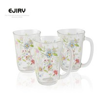 에지리) EJIRY 프로방스 아데리아 유리머그 3p, 3개, 410ml