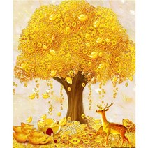 MJS 보석십자수 50x40cm (캔버스형) DIY 세트 MJ8, MJ29 행복가득 금전수