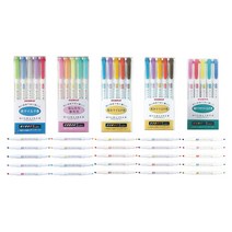 제브라 마일드라이너 5색 형광펜 세트, C타입(노랑)