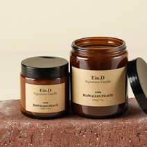 에인디 1+1 원쁠 우드 심지 나그참파 감성충만 천연소이캔들 세트, 하와이안피치, 제주비자