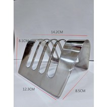 토스트랙 식빵 꽂이 거치대 스텐 스테인레스 홈카페, 화이트(빅사이즈4매빵틀)스테인리스스틸본색