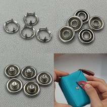 DIY 똑딱단추 펀치 단추 100개 에코백 지갑 똑딱단추 가방 핸드백 칼라 단추달기 펀치, 04-똑딱단추(100개)