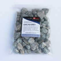 [토황토] 굴린 맥반석자갈 소포장2kg/ 삼겹살 고기 생선 오징어 계란 고구마 구이용 불판 캠핑 바베큐 돌구이 굴림가공, 30~50mm, 1개