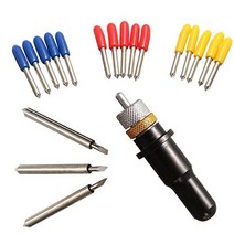 Actopus 15pcs 30/45/60 Degree Vinyl Cutter Blades Pcut Plotter with Blade Holder, 1