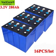 EVE- EVE 3.2V 280ah LiFePO4 배터리 DIY 12V 전기 자동차 RV 캠핑카 골프 카트 오프로드 태양풍 클래스 A 세금, [03] 16PCS EVE 3.2V 280ah