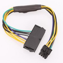 새로운 Dell 30cm 24 핀-8 핀 Optiplex 3020 ATX 전원 공급 장치 마더 보드 어댑터 케이블 BS Mayitr, 01 Black