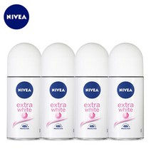 니베아 데오드란트 엑스트라화이트 롤온50ml, 4개