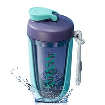 590ml 셰이커 단백질 병 파우더 쉐이크 컵 대용량 물병 믹싱 컵 바디 빌딩 운동 병, 녹색, 하나