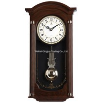 WARM옛날벽시계 괘종시계 저소음 시계추 원목 레트로 빈티지 인테리어 카페 찻집, 26인치, 나뭇결 색상