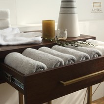 린텍인터내셔널 프리미엄40수 코마사180g 세면타올 세안수건 호텔타월 라이트그레이 10장