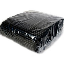 7mm 21cm 블랙 자바라 스트로우 음료용 1봉 500개, 1500개입, 1개