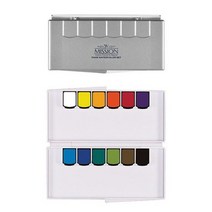 미젤로 미션 실버클래스 고체 팬물감 12색, 없음