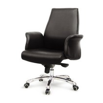 [퍼니럭스] 플로라 모던 중역용 책상의자 중-블랙, 단품